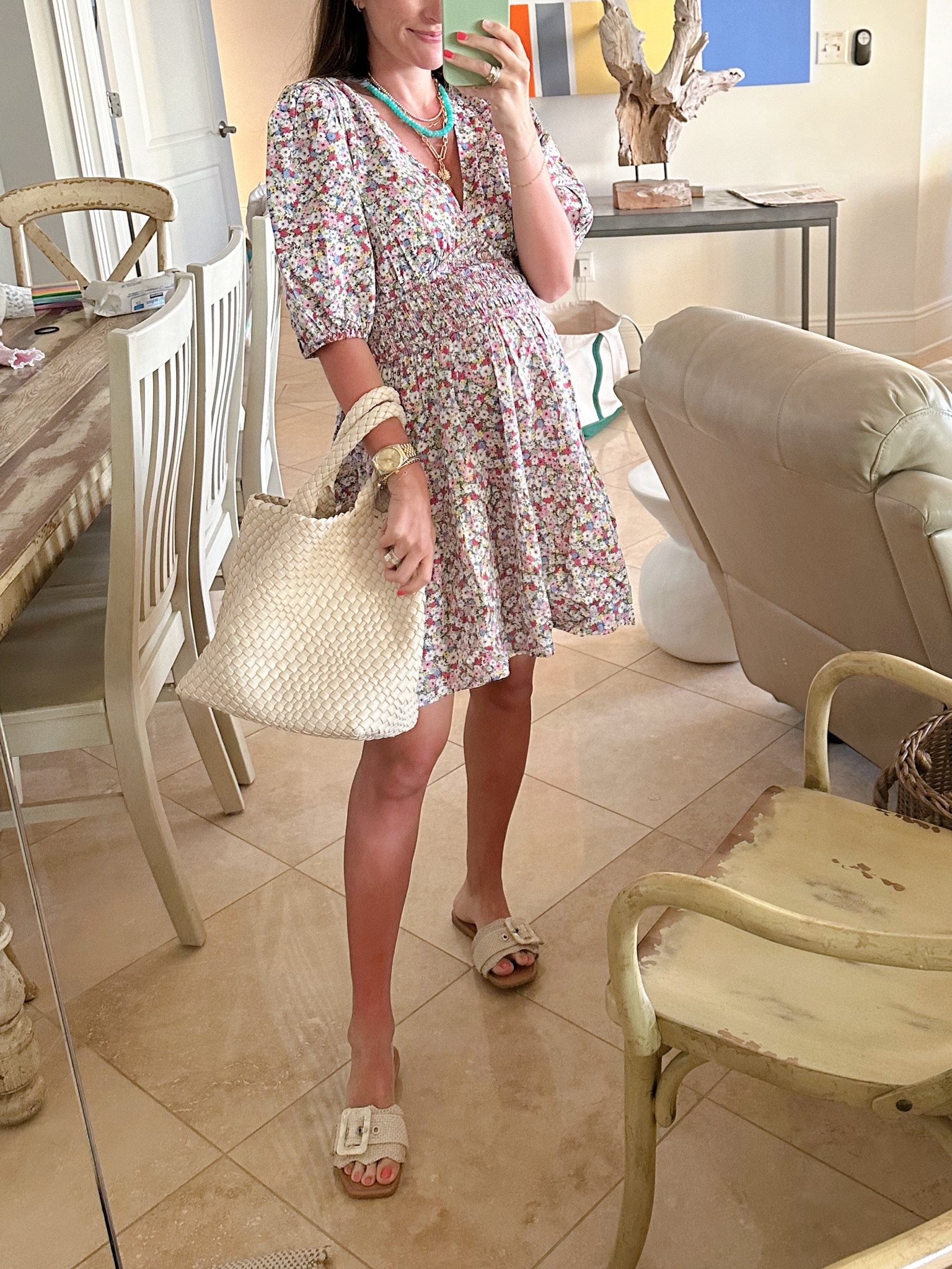 Ignore the messy house 🤪 this gap dress is lightweight & perfect for summer. Wearing a small! 

#LTKbump #LTKfindsunder100 #LTKfindsunder50