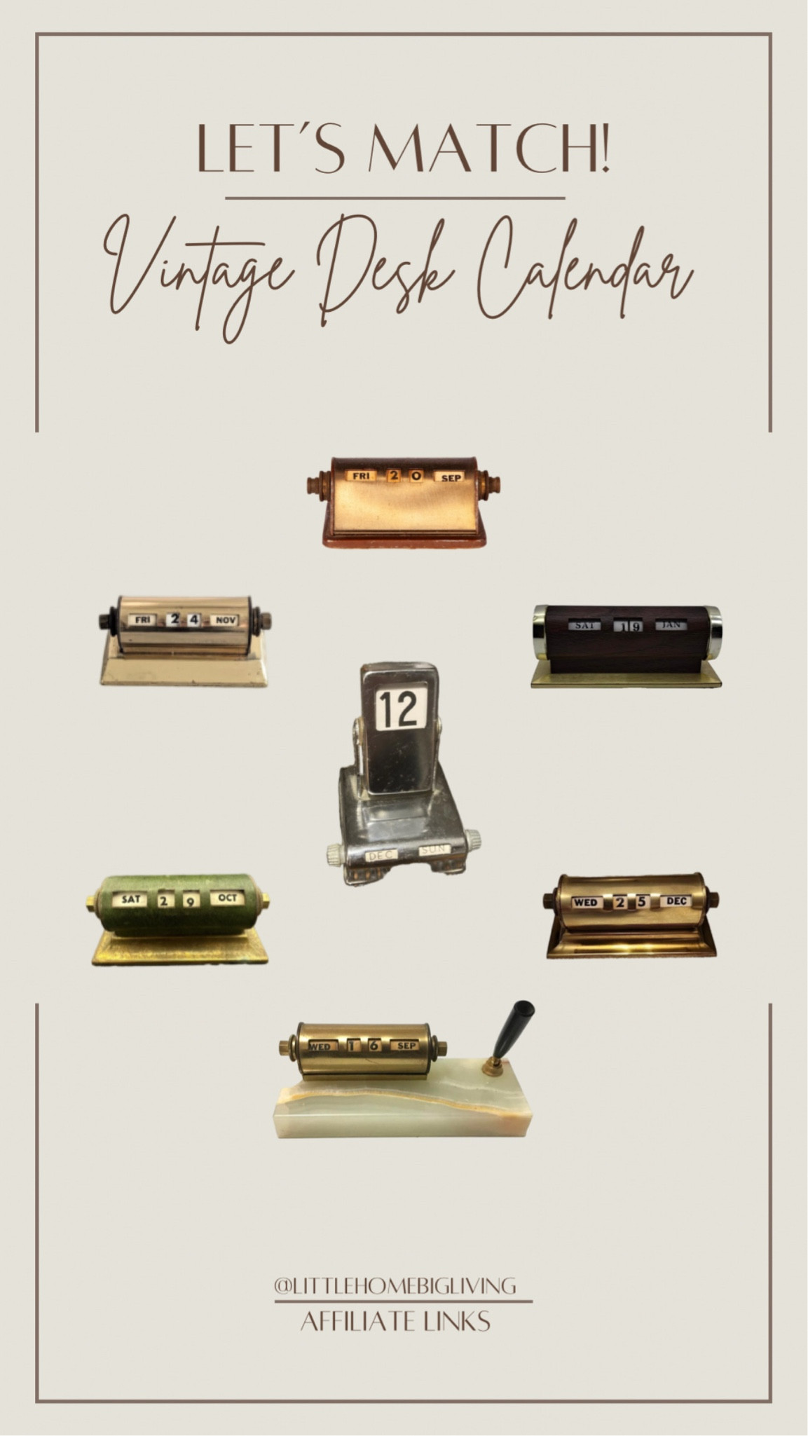 Vintage Desk Calendar
Vintage/antique/home decor/calendar/clock

#LTKHoliday #LTKGiftGuide #LTKHome