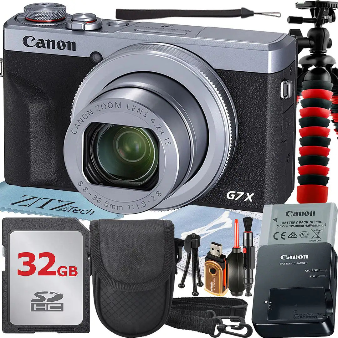 Canon - PowerShot G7 X Mark III Digital Camera with 32GB Card + ZeeTech Advanced Bundle (International Version) - Silver | Best Buy U.S.