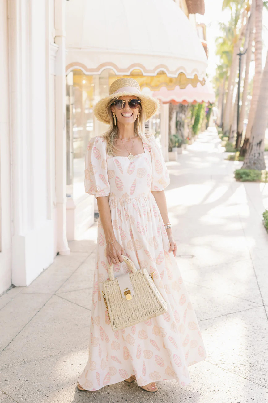 Shell Print Square Neck Maxi Dress - PREORDER | Sail to Sable