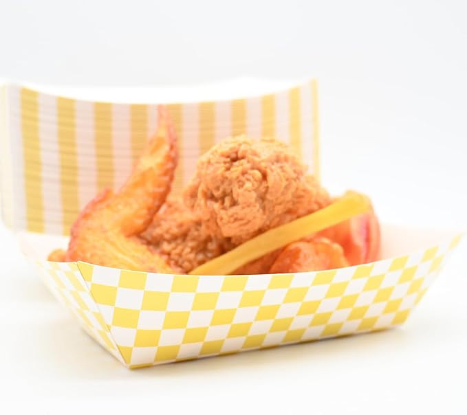 No Folding Required 50 Pcs 2lb Gingham Party Supplies Disposable Paper Food Trays for Shower Wedd... | Amazon (US)