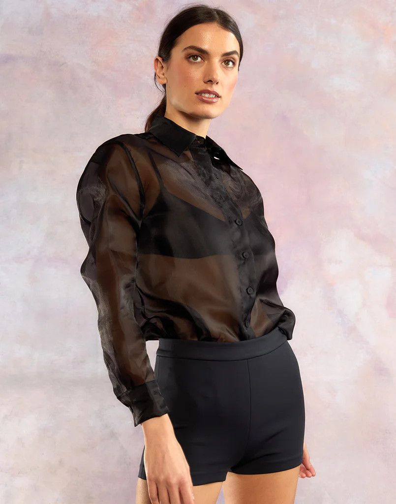 Organza Button Down Shirt | Cynthia Rowley