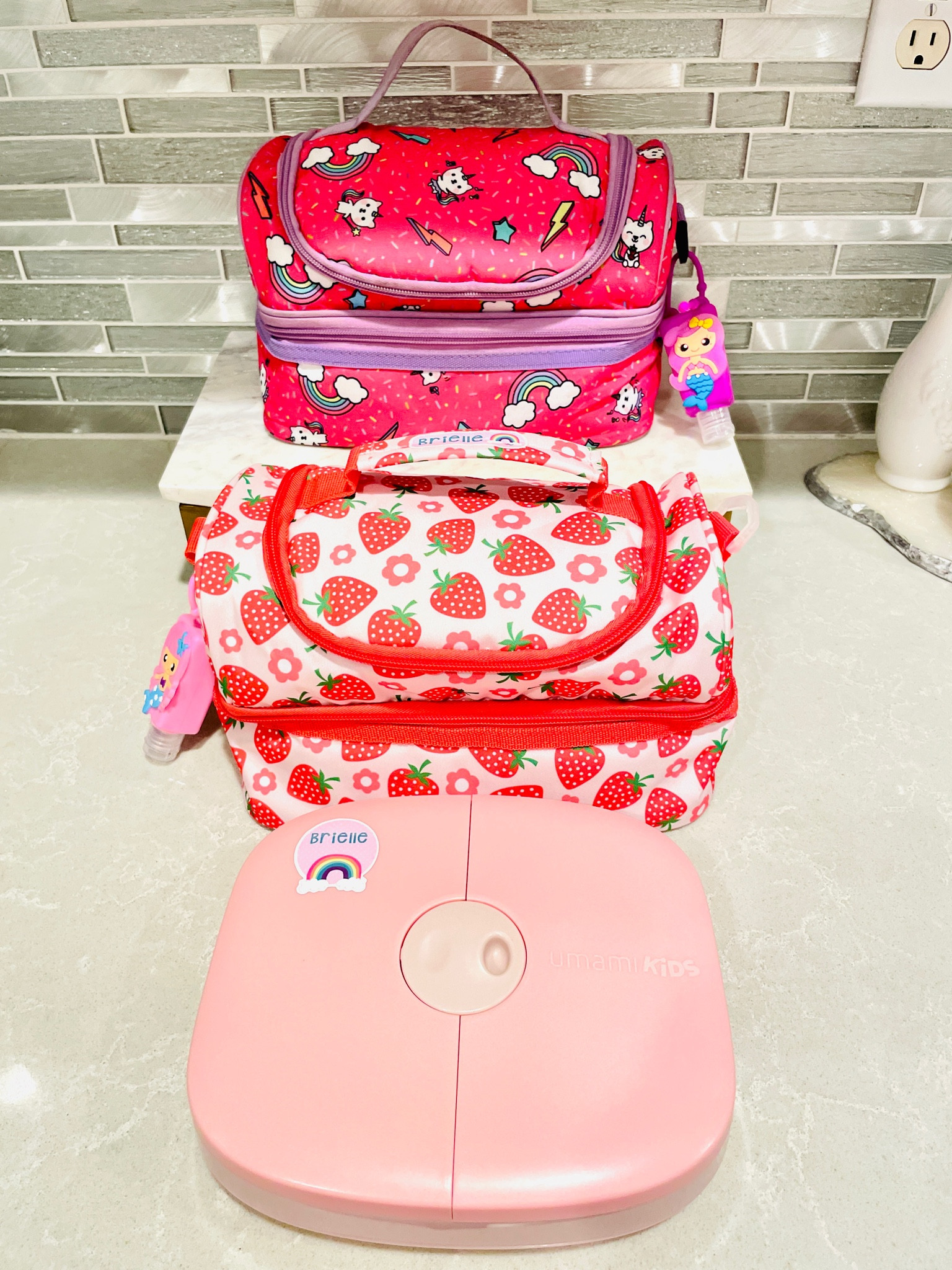  Kasqo Lunch Box Bag for Kids, Insulated Cute Lunch Bag