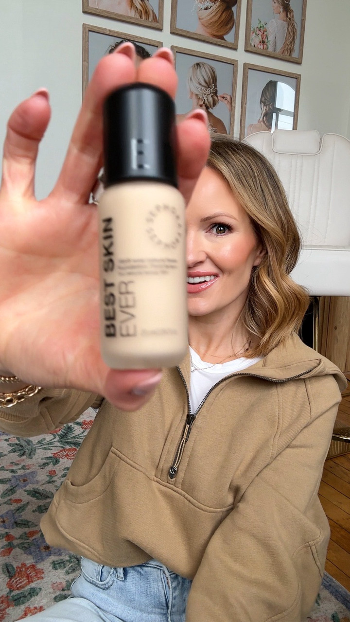 Honest thoughts while trying out the new Best Skin Ever Foundation from @sephoracollection 🤍

@sephora Best Skin Ever foundation is that girl. Medium coverage, 16 Hour skin-like finish, and hydrates with hyaluronic acid so it doesn’t settle into the “I’m 40 and expressive” lines.

Comment LINKS and I’ll send you the shades I am wearing!

#GiftedbySephoraCollection #sephorapartner #bestskinever