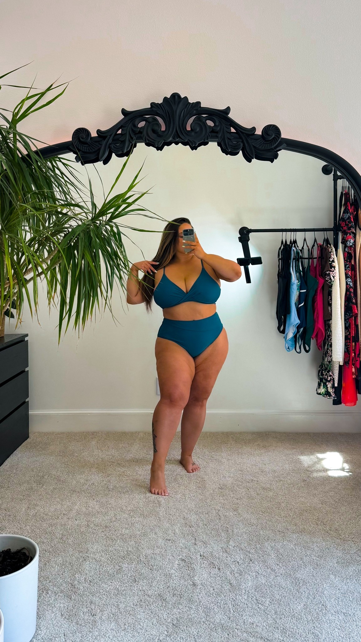 Cupshe twist front 2 piece full coverage bikini swimsuit 

Shown in size XL 

#LTKFindsUnder50 #LTKSwim #LTKStyleTip