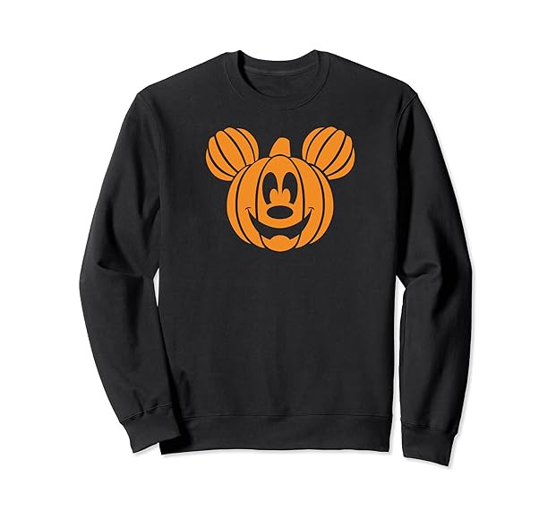 Disney Mickey Mouse Halloween Pumpkin Sweatshirt | Amazon (US)