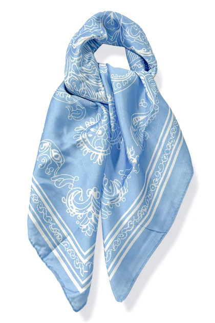 Come and Get Me Blue Bandana Print Scarf | The Willow Tree
