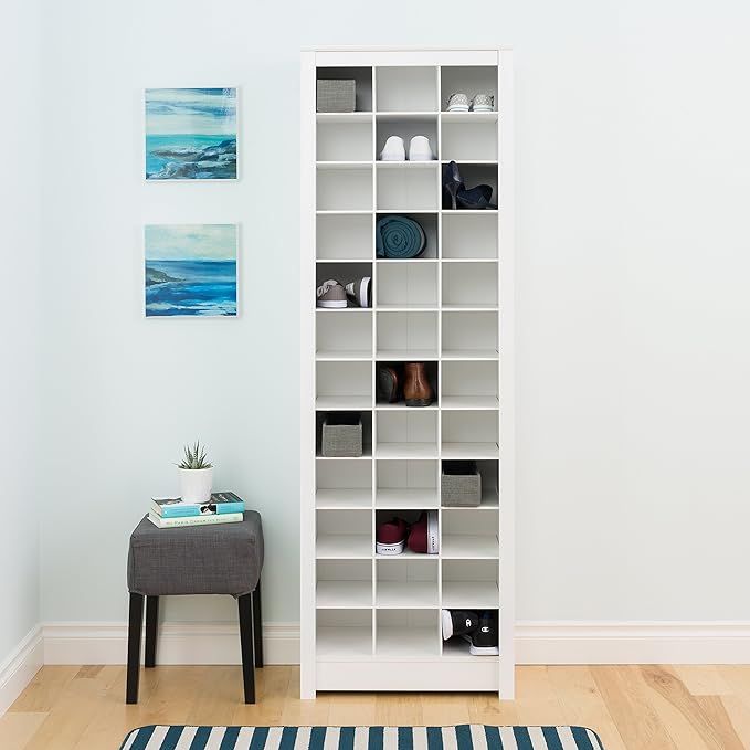 Prepac Shoe Storage Cabinet, 36 Pair Rack, White | Amazon (US)