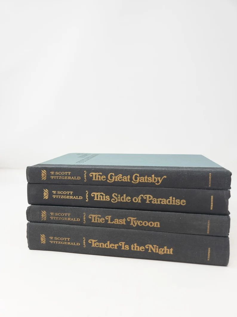 F. Scott Fitzgerald Vintage Book Bundle Black and Gold Vintage Books set of 4 Vintage the Great G... | Etsy (US)