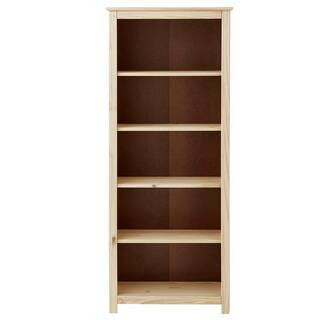 StyleWell 4-Shelf Unfinished Natural Pine Wood Standard Bookcase (58 in. H) 29256 - The Home Depo... | The Home Depot