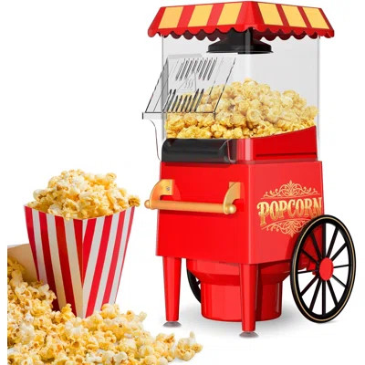 OSTBA 1200W Air Popper Popcorn Maker, 12 Cups Hot Air Popcorn Popper Electric with Retro Design, Oil-Free Popcorn Machine with Butter Tray, One-Button | Wayfair North America
