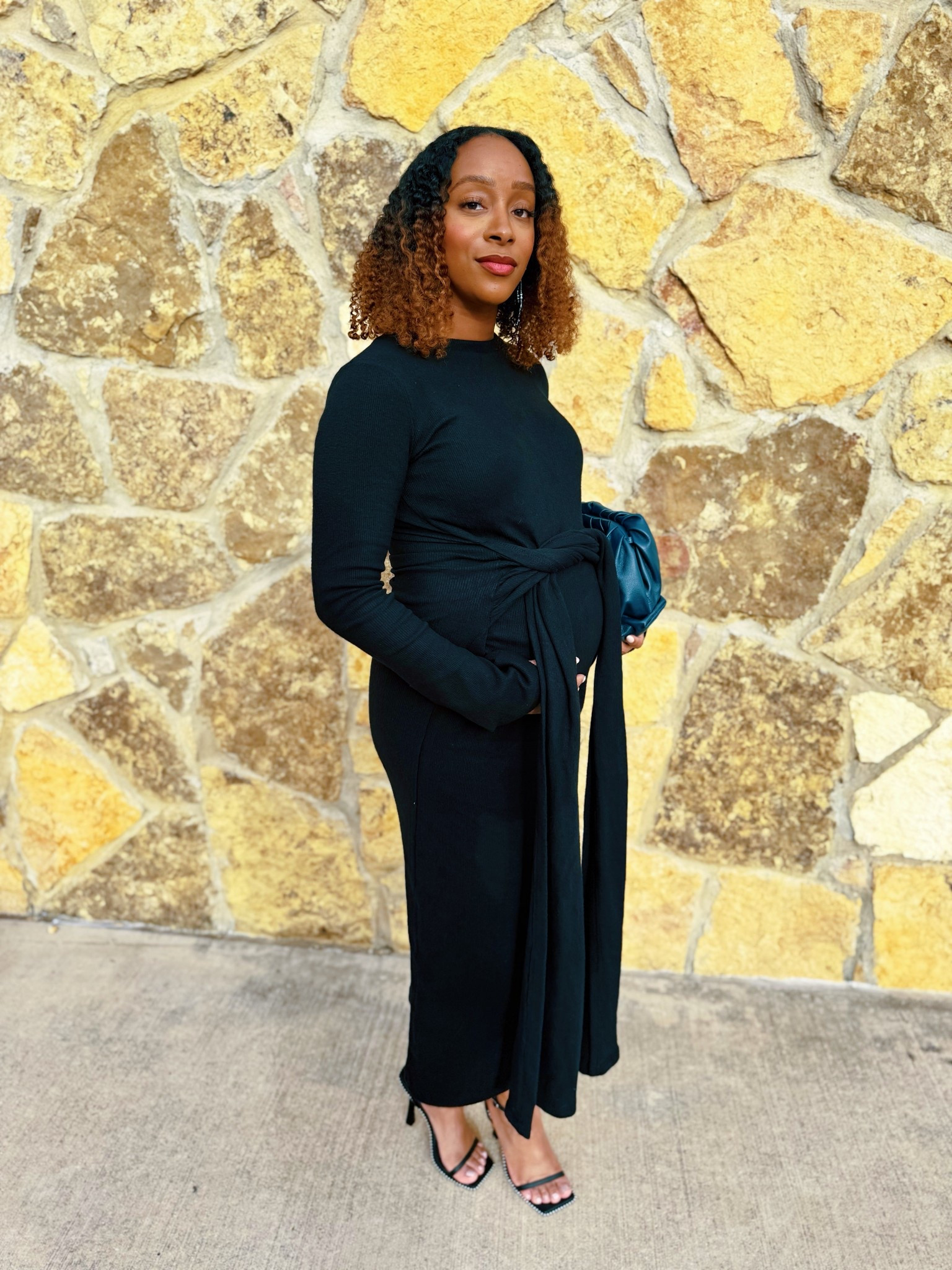 Perfect dress for any occasion! You can get your normal size as it’s stretchy. 