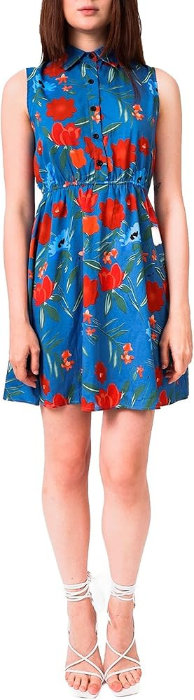 LaVieLente Sleeveless Shirt Dress Above Knee Length Stretchable Waist Design Unique Customized An... | Amazon (US)