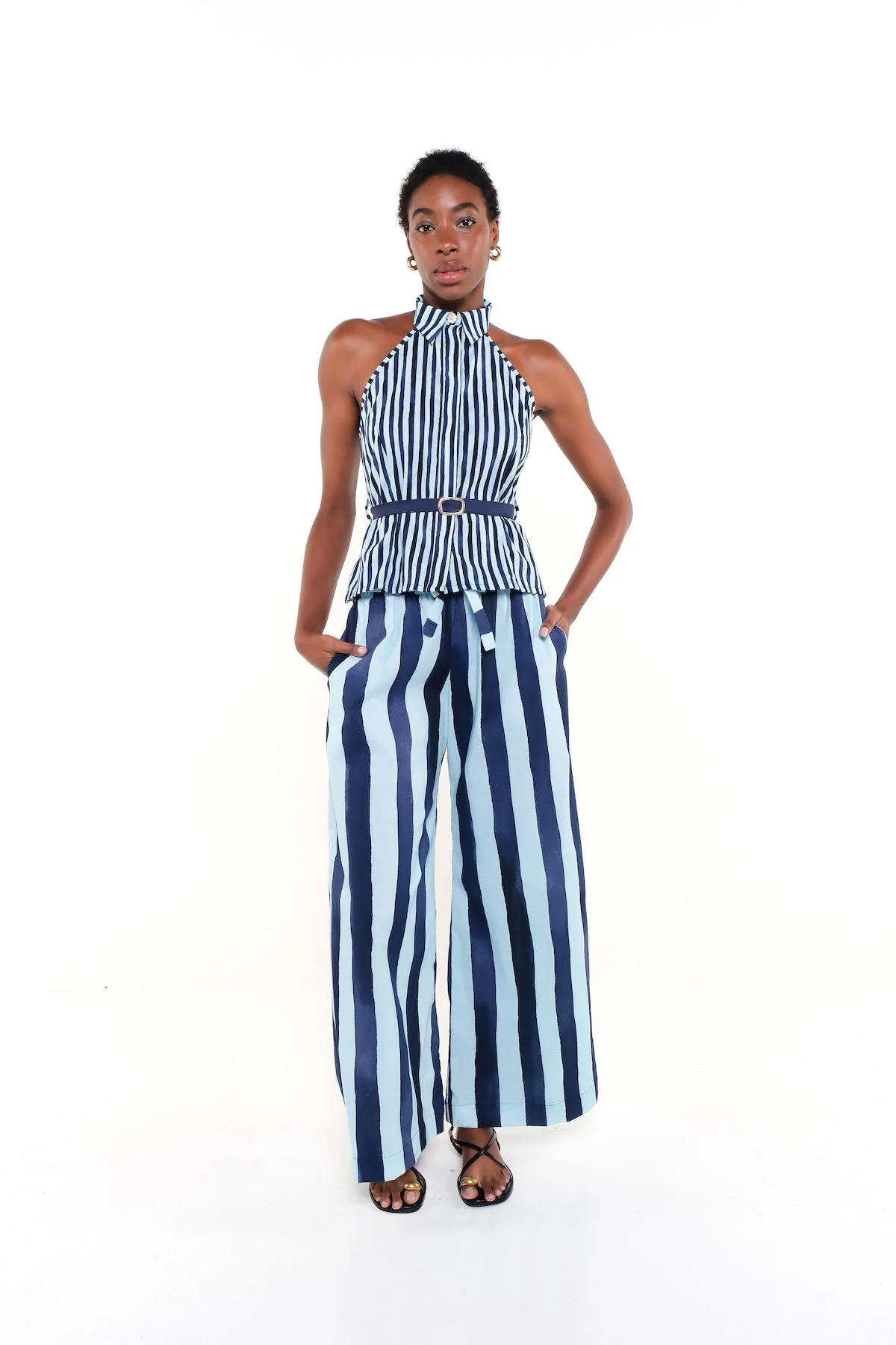 TARA PANTS - HERITAGE STRIPES MAXI BLUE | The Lulo Project (US)
