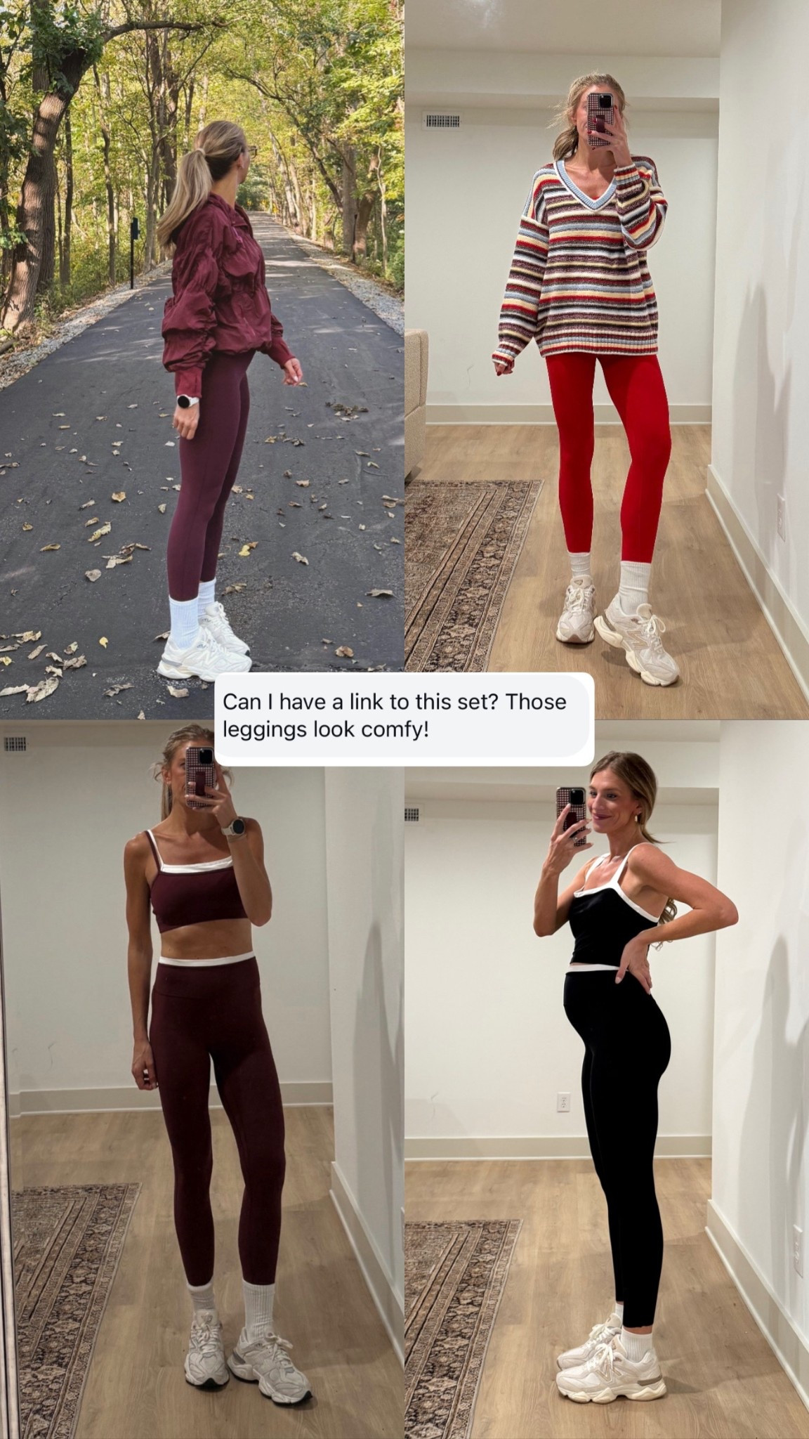 Some of the comfiest leggings (pregnant or not pregnant) no front inseam! 
Size small when not pregnant 
Size medium for 2-3 trimester pregnancy 



Bump friendly, activewear, YPB, Abercrombie, active set, leggings 

#LTKActive #LTKBump #LTKfitnessgoals