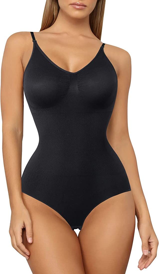 Irisnaya Women Slimming Bodysuits Shapewear Tops Tummy Control Body Shaper Spaghetti Strap Camisole  | Amazon (US)