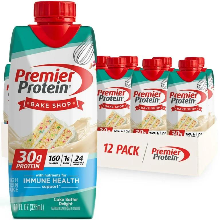 Premier Protein Shake, Cake Batter Delight, 30g Protein, 11 Fl Oz, 12 Ct | Walmart (US)
