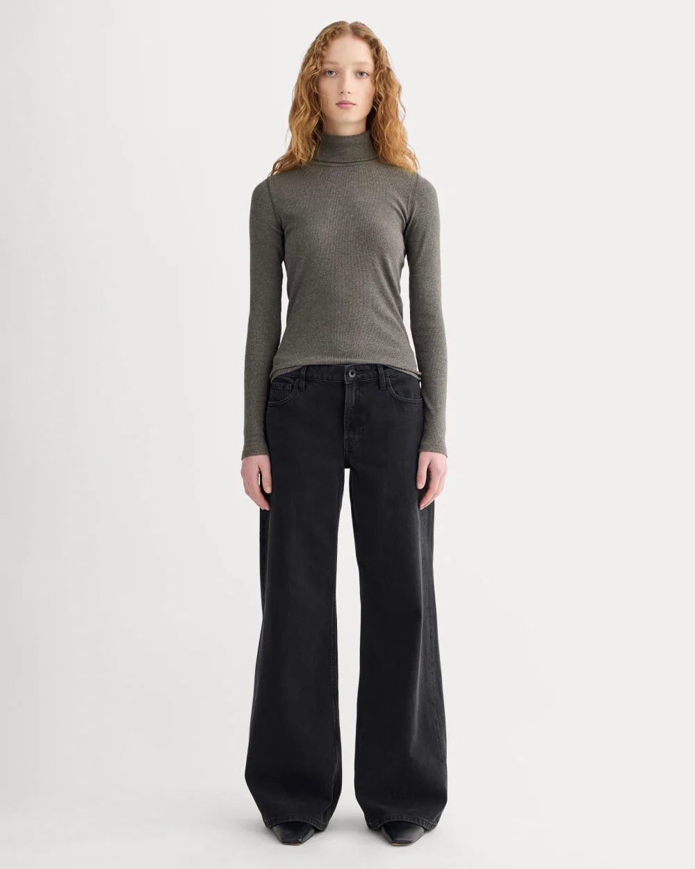 The Luxe Rib Turtleneck | Black | Everlane