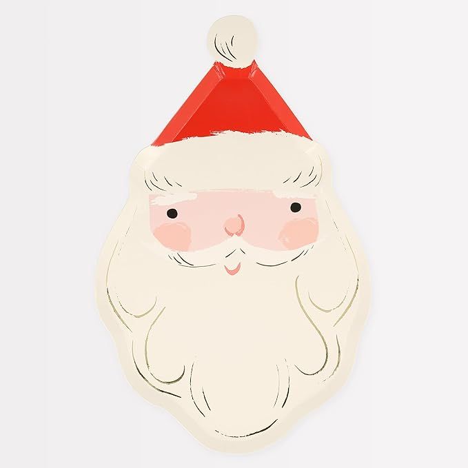 Meri Meri Jolly Christmas Santa Plates (Pack of 8) | Amazon (US)