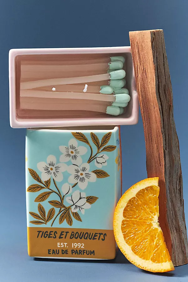 Matchbox Fresh Cotton Blossom & Neroli Ceramic Candle | Anthropologie (US)