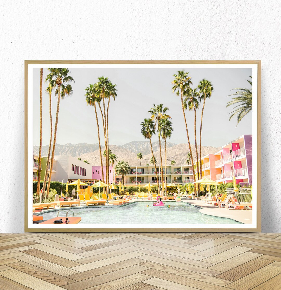 Palm Springs Digital Download Palm Tree Print Boho Wall Art - Etsy | Etsy (US)