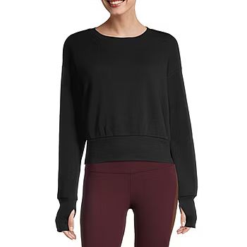 Xersion Classic Fleece Womens Crew Neck Long Sleeve Sweatshirt | JCPenney