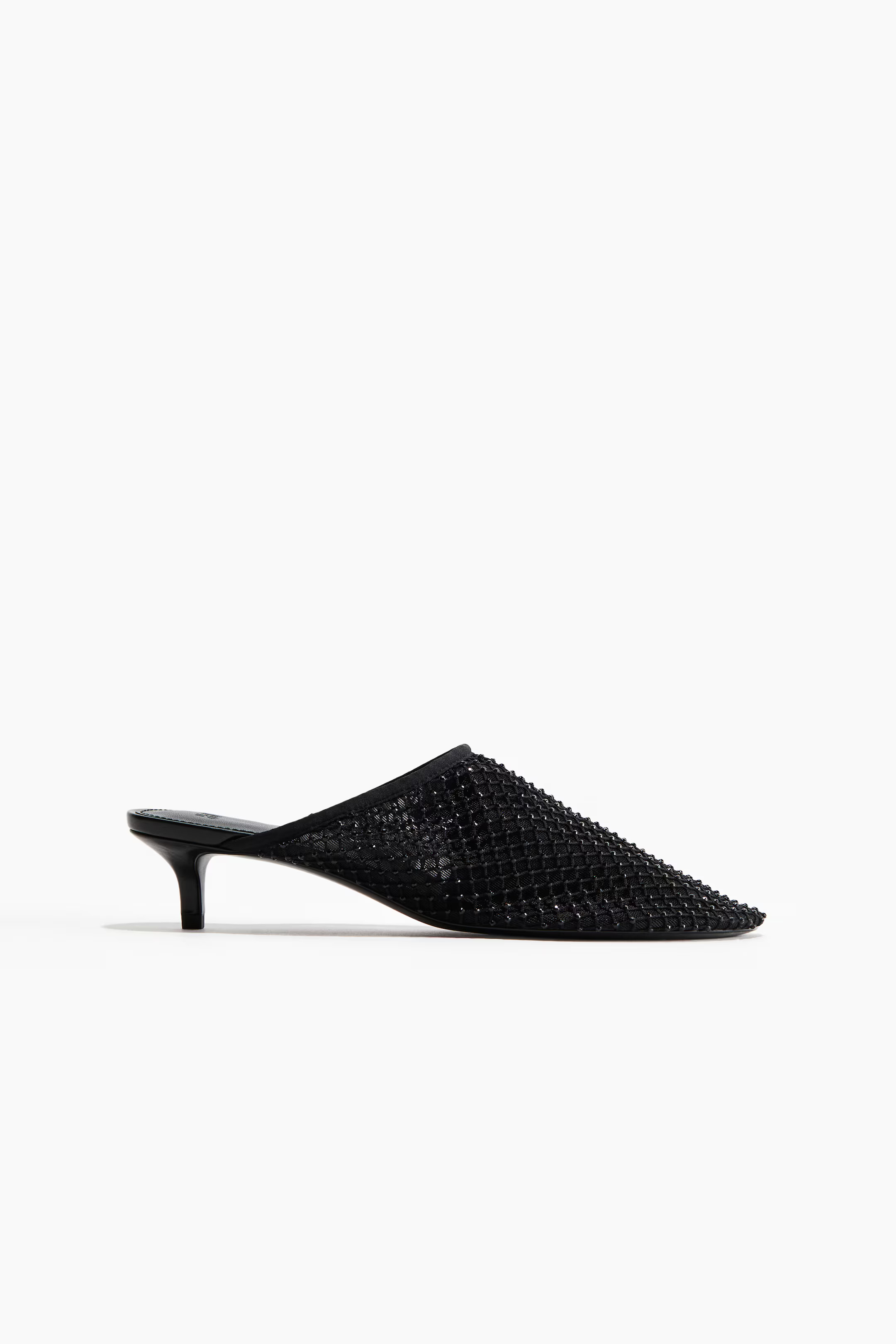 Women's Black Heeled Mesh Mules | H&M CA | H&M (US + CA)