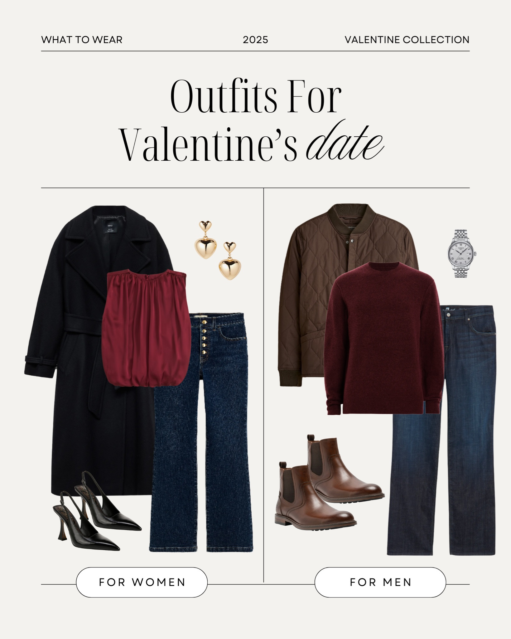 His & Hers Valentine’s Date Night Style ✨ Effortlessly chic looks for a romantic night out! 
#ValentinesOutfits #HisAndHersStyle #DateNightReady #LTKValentine

#LTKMens #LTKFindsUnder100 #LTKSaleAlert