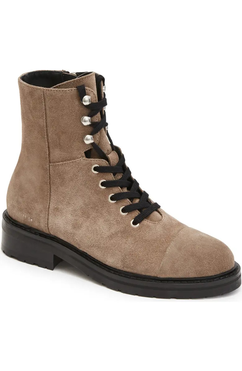 Dusty Cap Toe Lug Sole Combat Boot (Women) | Nordstrom Rack