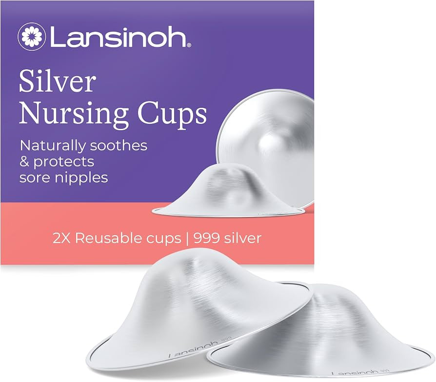 Lansinoh Silver Nipple Cups - 999 Sterling Nickel Free Silver Nipple Shields for Breastfeeding - ... | Amazon (UK)