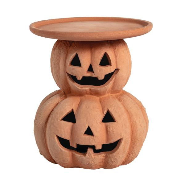 Terra Stacked Jack-O-Lantern Pillar Holder | Mud Pie