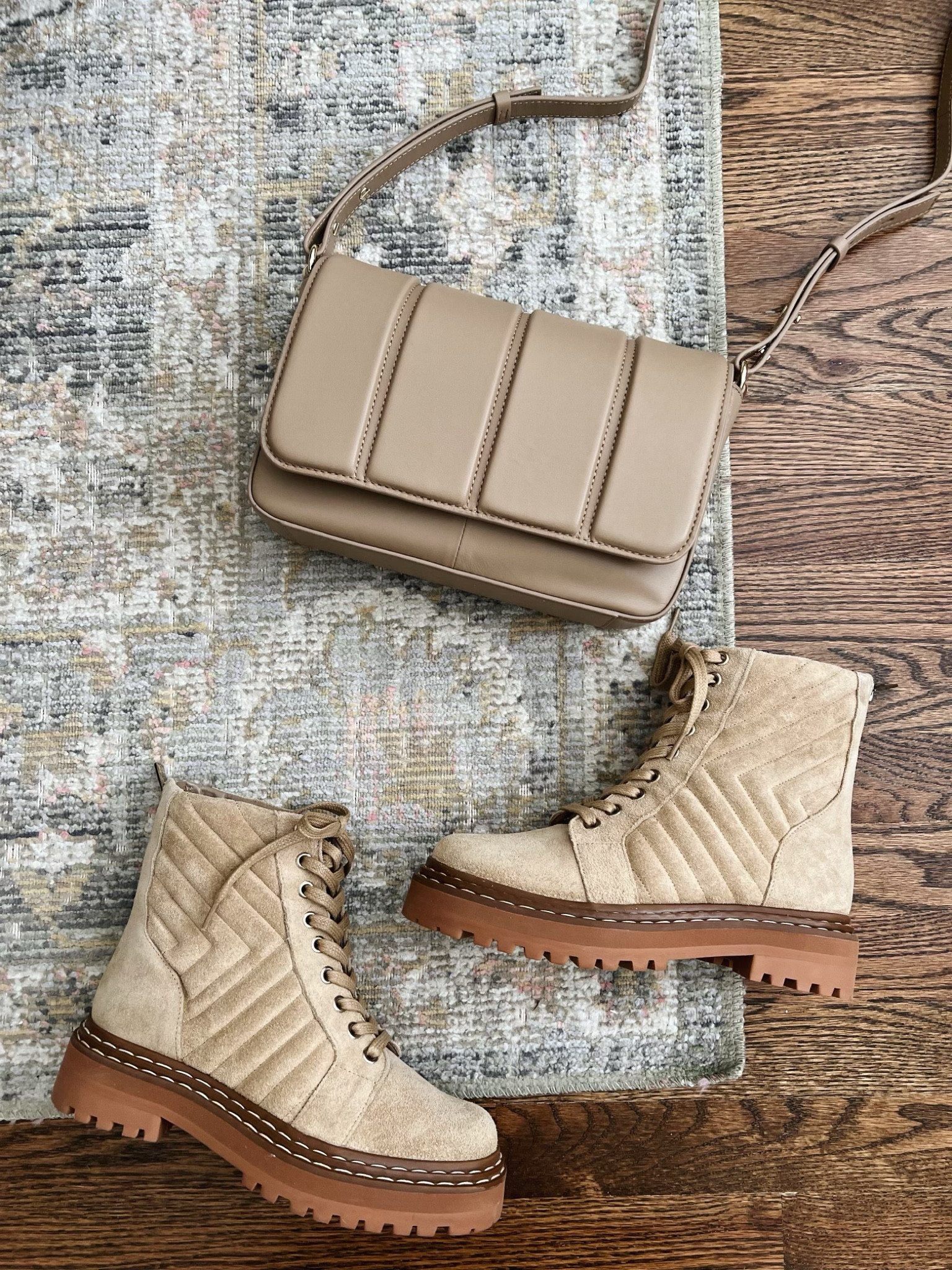 •Combat boots - 2 colors  // size down 1/2 size 
•crossbody purse - 3 colors 
•new customers can use code OFFER for $15 off 

#LTKstyletip #LTKshoecrush