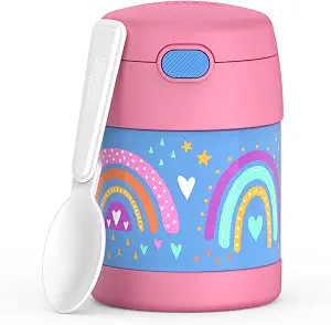 THERMOS FUNTAINER Kids Food Jar with Spoon, 10oz, Rainbow Dreams | Kid-Friendly Stainless Steel I... | Amazon (US)