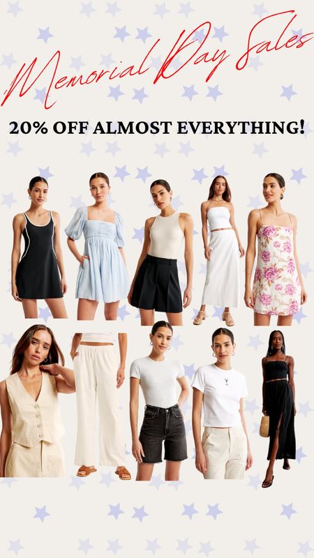 Memorial Day sales! 20% off almost everything at Abercrombie!

Summer dress, athletic dress, linen shorts, linen skirt, vest, white tshirt, black maxi skirt, white maxi skirt 

#LTKsalealert #LTKSeasonal #LTKunder100