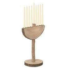 Nine Branch Vintage Handmade Wooden Chanukkah Menorah For Home, Synagogue And Shul | SHEIN