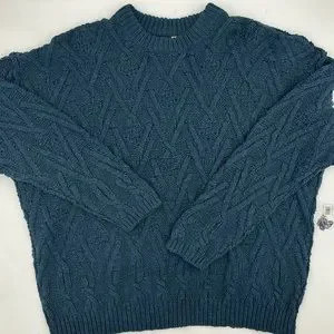 Free People Isla Cable Stitch Tunic Sweater in Varsity Navy | Poshmark