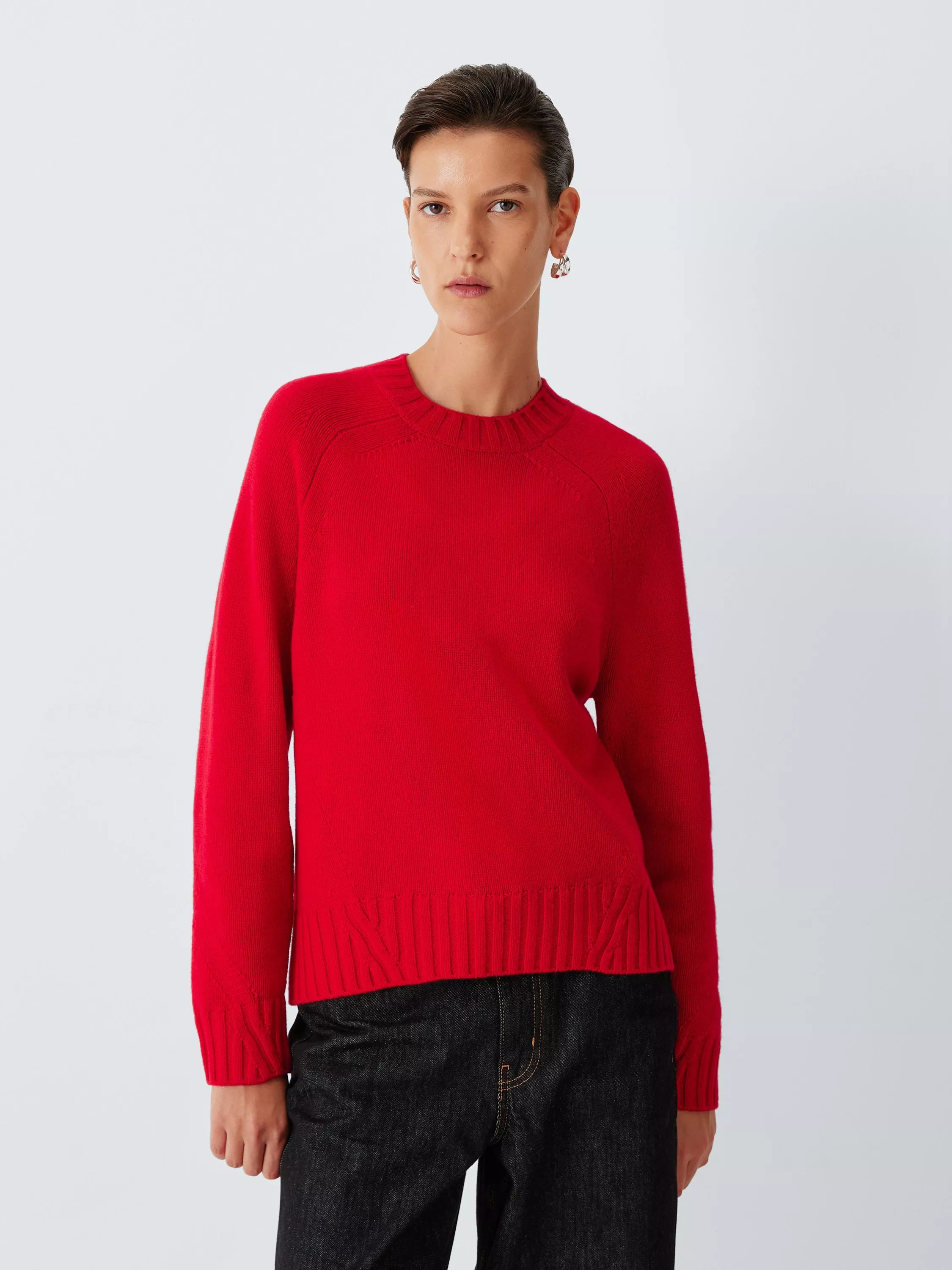 John Lewis Merino Wool Rich with Cashmere Crew Neck Jumper | John Lewis (UK)