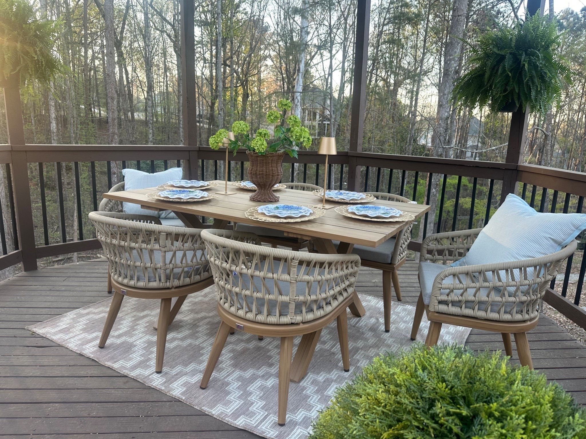 New patio dining set from Amazon from Purple Leaf. Seats 6, cushions are waterproof and fade resistant  

#LTKHome