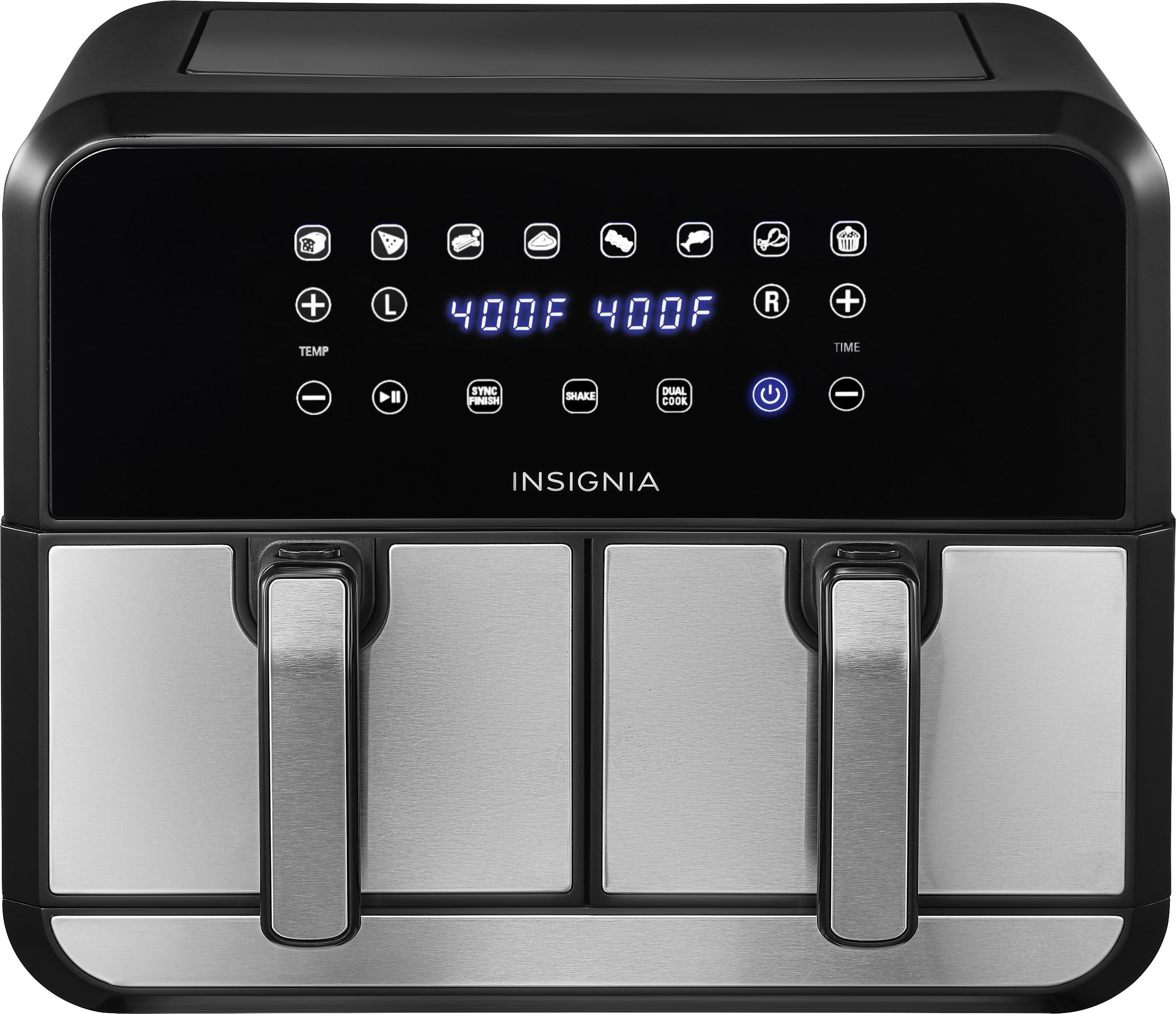 Insignia™ 8 Qt. Digital Dual-Basket Air Fryer Black NS-AF8DBD2 - Best Buy | Best Buy U.S.