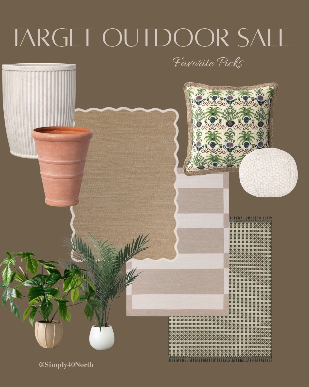 Target is having a good sale in some outdoor items.  These are my top picks.  Great outdoor rug and planter selections!

#LTKHome #LTKSeasonal