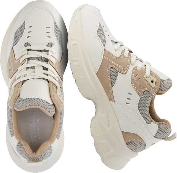 CUSHIONAIRE Women's Strike Chunky Sneaker +Memory Foam, Wide Widths Available | Amazon (US)