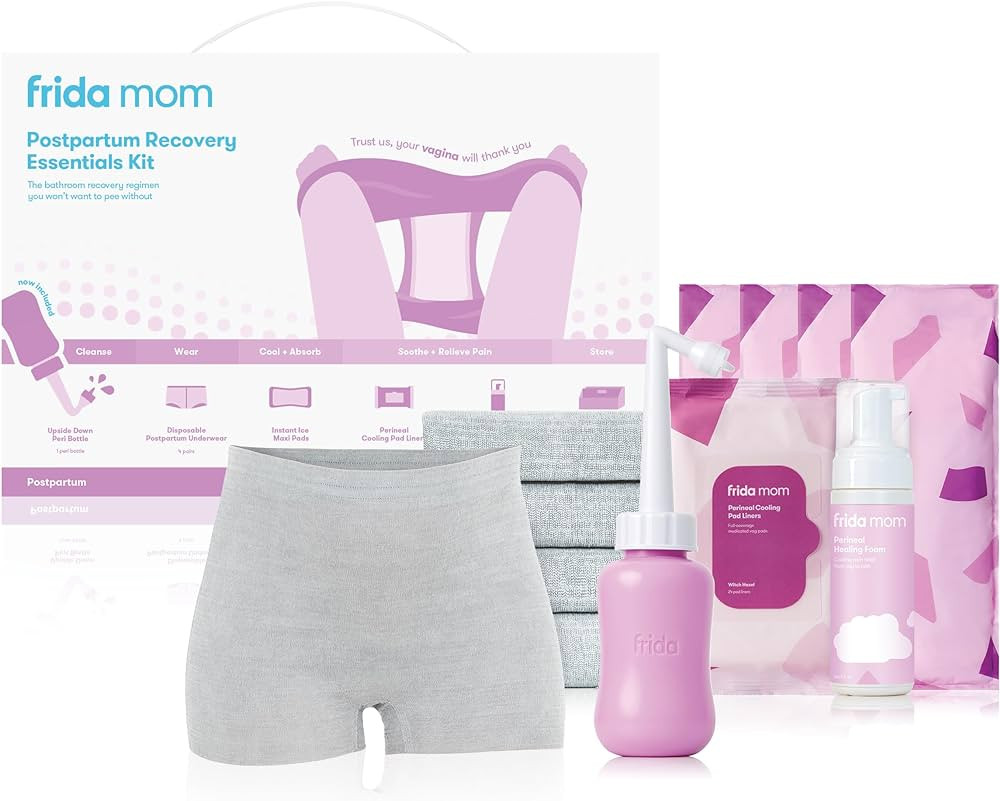 Frida Mom Postpartum Recovery Essentials Kit, Includes Disposable Underwear, Instant Ice Maxi Pad... | Amazon (US)