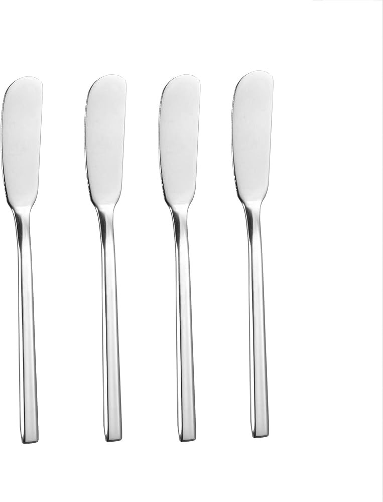 IMEEA Butter Knife Stainless Steel Butter Knife Spreader 6.5-Inch Cheese Spreaders, Set of 4 | Amazon (US)