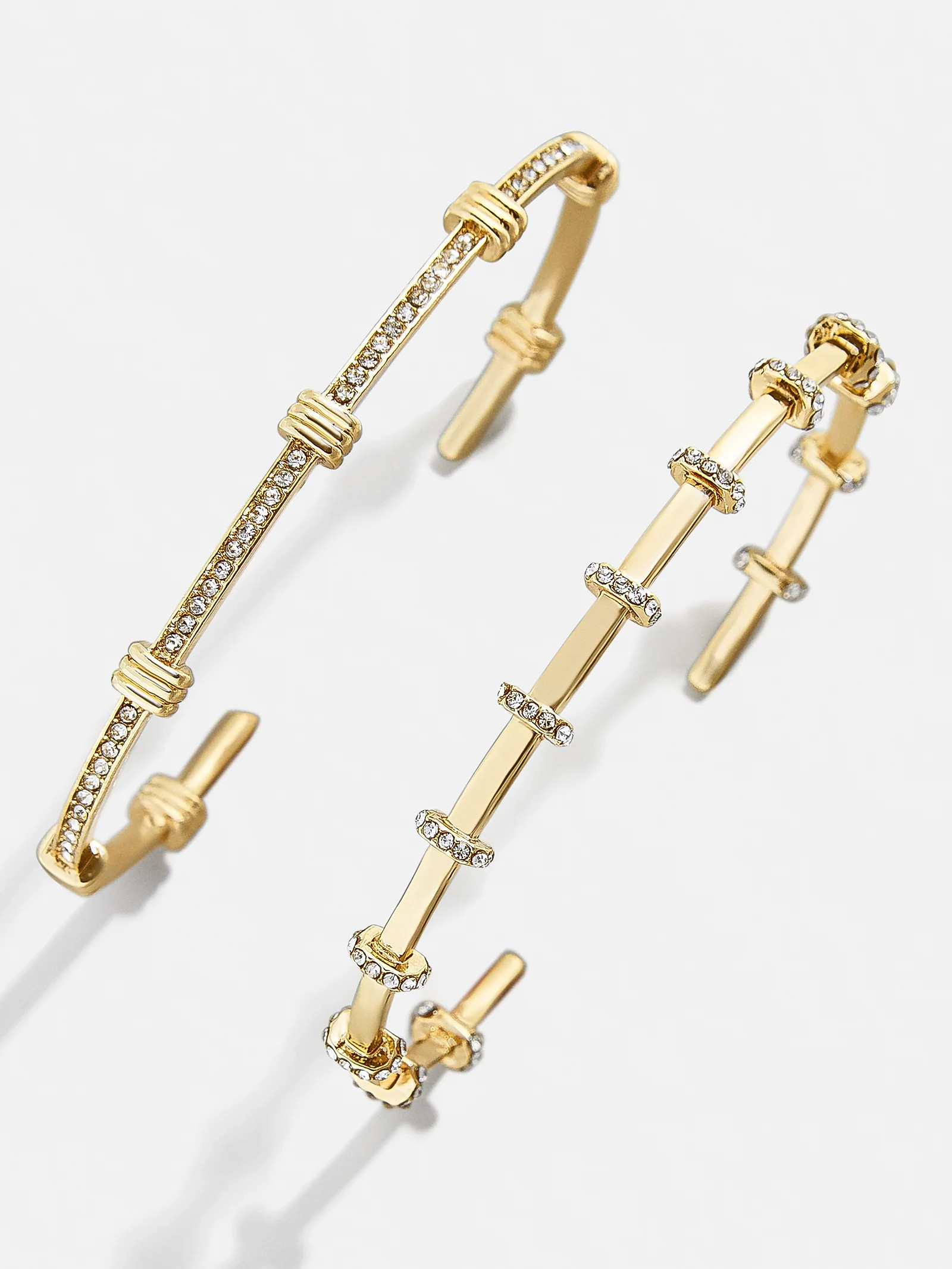 Sabrina Bracelet Set - Clear/Gold | BaubleBar (US)