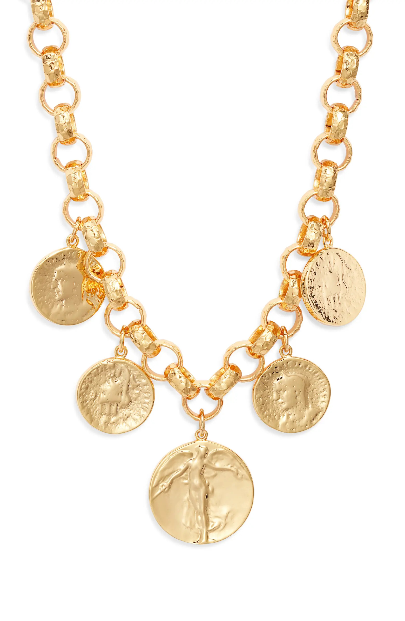 NEST Jewelry Coin Drop Rolo Chain Necklace | Nordstrom | Nordstrom
