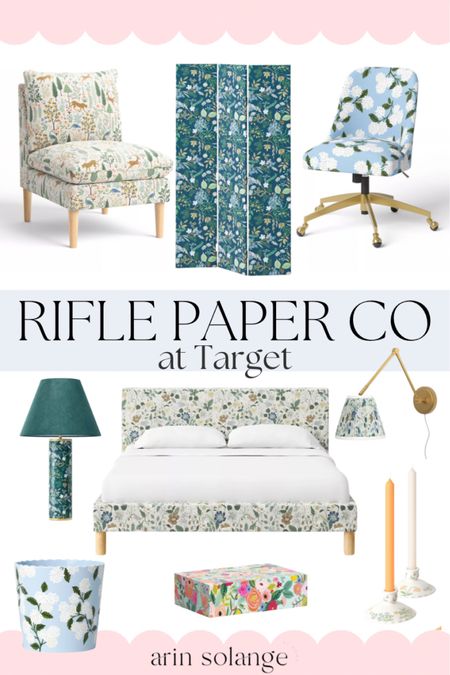 Did you catch the Rifle Paper Co x Target launch this week? So much fun color and pattern in furniture and decor! 
#targetfinds
#riflepaperco
#homedecor 

#LTKhome #LTKSeasonal