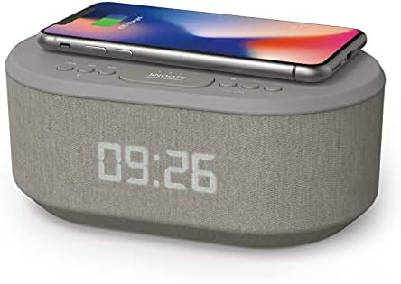 Bedside Radio Alarm Clock with USB Charger, Bluetooth Speaker, QI Wireless Charging, Dual Alarm D... | Amazon (US)