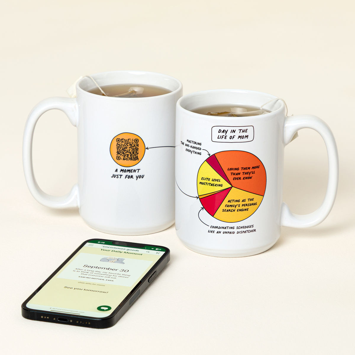 A Moment for Mom Every Day Interactive QR Mug | UncommonGoods