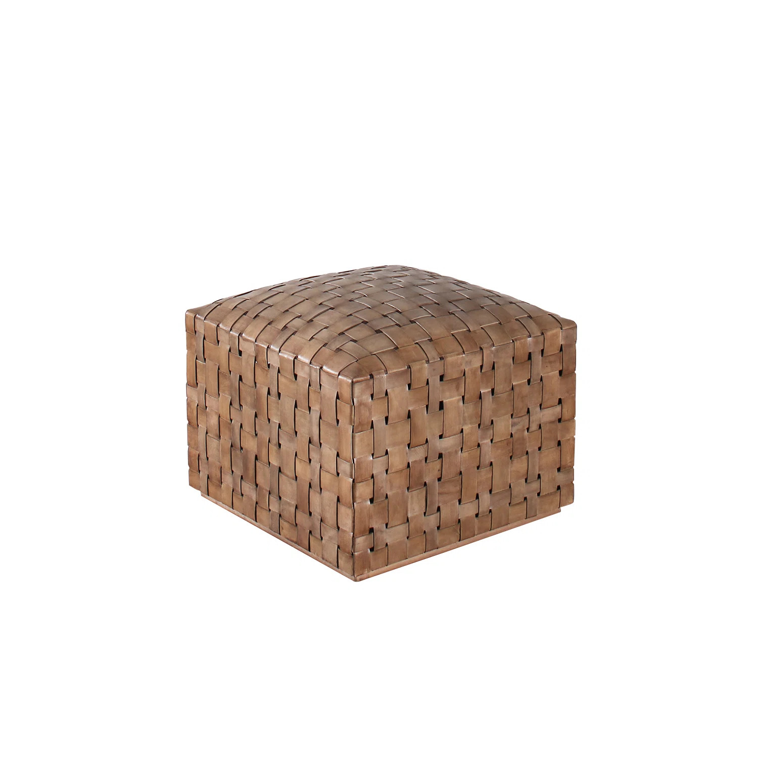 Amiliyah 23" Wide Genuine Leather Rectangle Cube Ottoman | Wayfair North America
