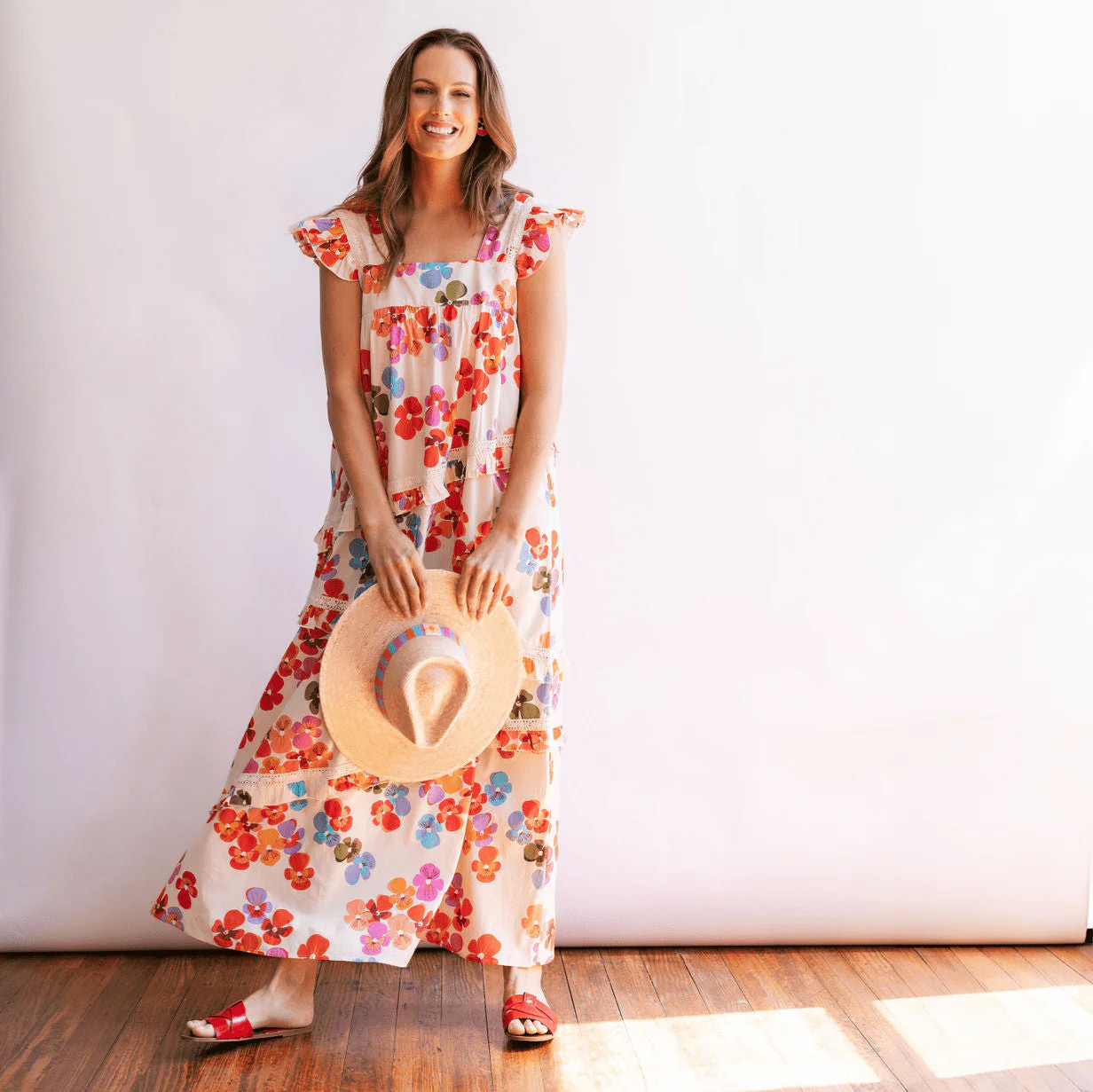 Rainbow Flower Olla Dress | Sunshine Tienda